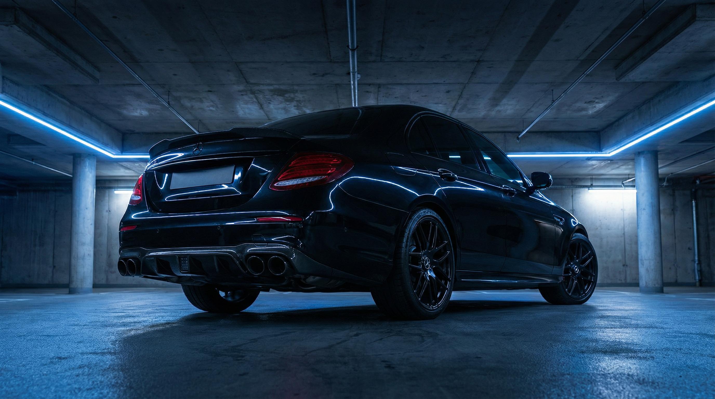 蘑菇视频暗夜黑性能轿车排气改装视频